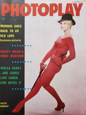 PHOTOPLAY SEPT 1961  MARILYN MONROE, DIANA DORS AD, JEFF HUNTER, YVETTE MIMIEUX