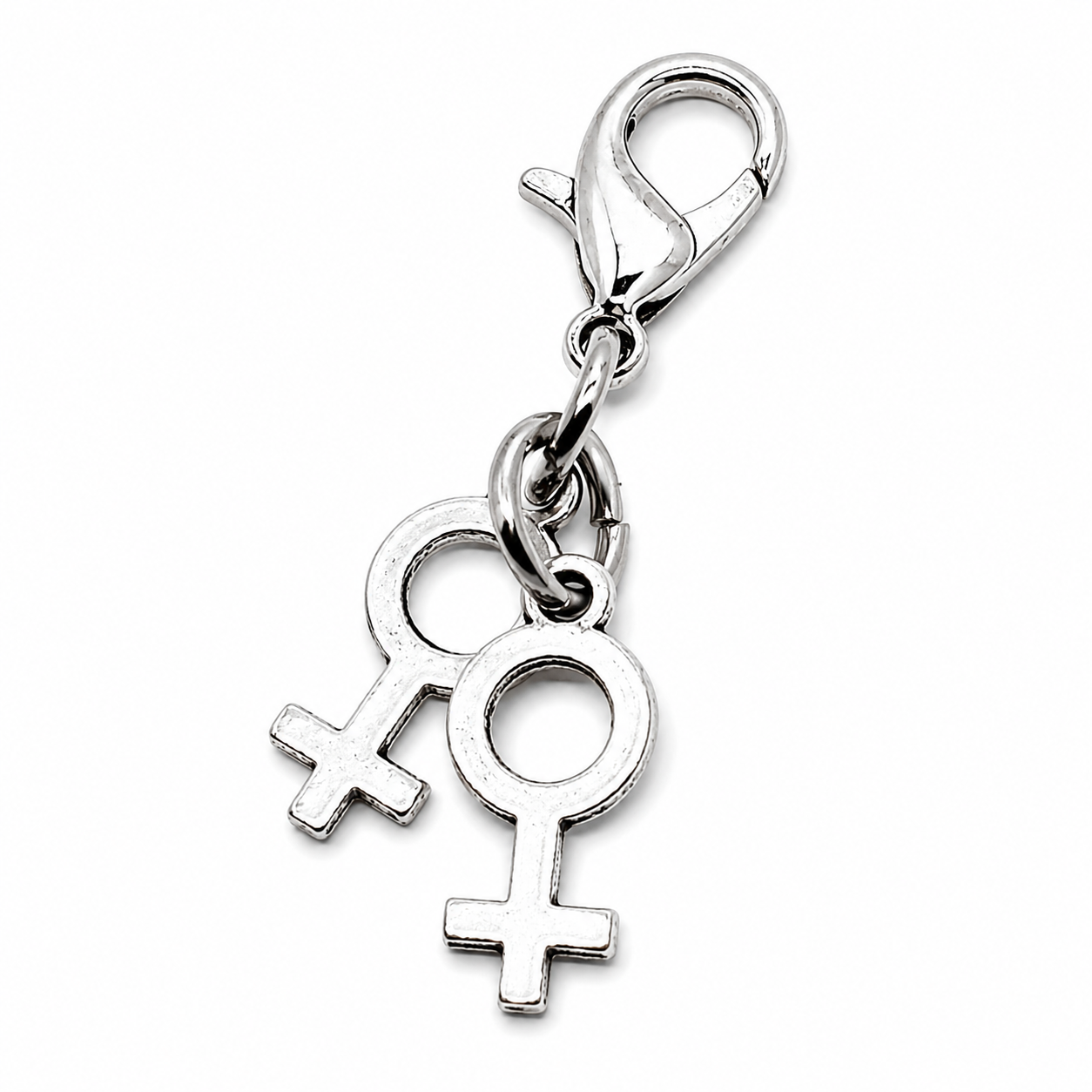 Lesbian Pride Clip Charms Venus Symbol Rainbow LGBTQ Couple Jewellery