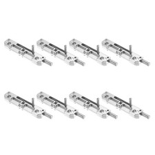 8 Pcs Right Spring-Loaded Gate Latch, Silver Barrel Bolt Latch, Zinc Alloy