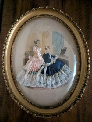 1800s Rare French Lithograph By Anaïs Toudouze Photoplate La Mode ILLUSTREE Etc.