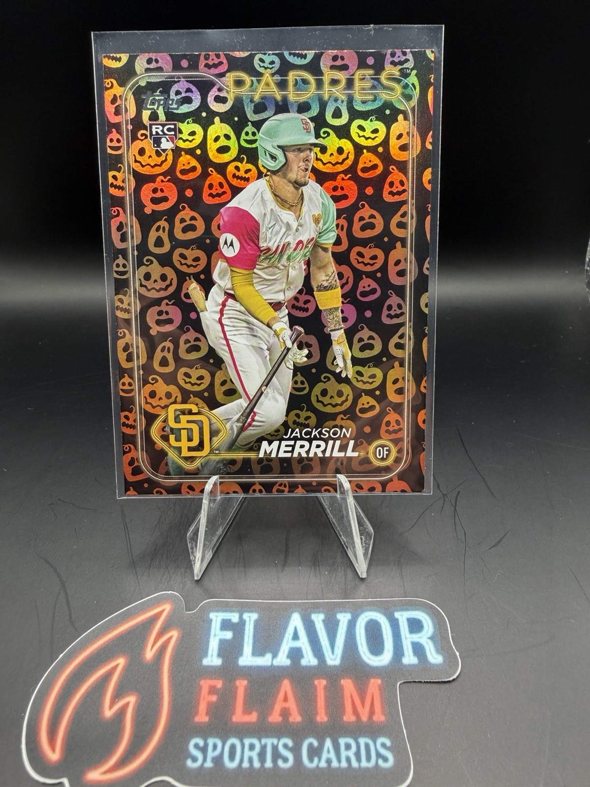2024 Topps Update Series - Jackson Merrill #US210 Jack-O'-Lantern Foil (RC)