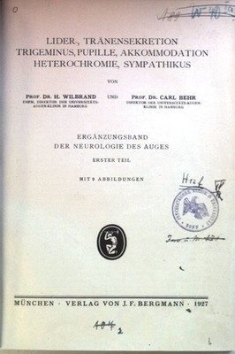 Lider,- Tränensekretion Trigeminus, Pupille, Akkommodation, Heterochromie, Sympa