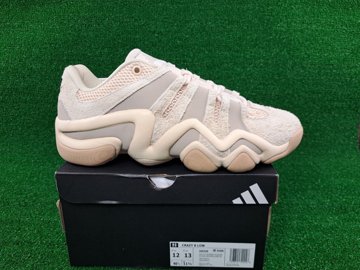 Adidas Crazy 8 Low Halo Ivory Sandstone Sneakers JI0339 Men's Size