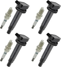 4 PCS UF333 Ignition Coil Packs  Iridium Spark Plugs Compatible with Toyota L4