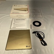 LG External UltraSlim Portable DVD Writer Mac & Windows Gold GP65NG60 M Disc