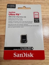 SanDisk 512GB Ultra Fit USB 3.2 Gen 1 Flash Drive - Up to 400MB/s, Plug-and-Stay