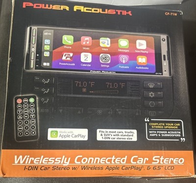 Power Acoustik CP-71WA (UPDATED CP-71W) 1-DIN Stereo Apple CarPlay