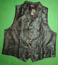 DiBanGu Męski Rozmiar XXL Czarny Z Zielonym Paisley 