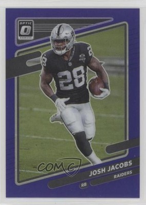 2021 Panini Donruss Optic Purple Prizm 17/50 Josh Jacobs #42 rf2
