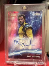 2025 Topps Chrome Marvel Studios Sapphire Hugh Jackman Wolverine Auto 1/1 Pink
