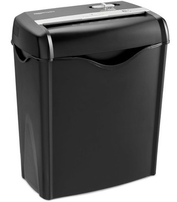 Amazon Basics Aktenvernichter, 5-6 Blätter Querschnitt, Für Papier 14,5 Liter