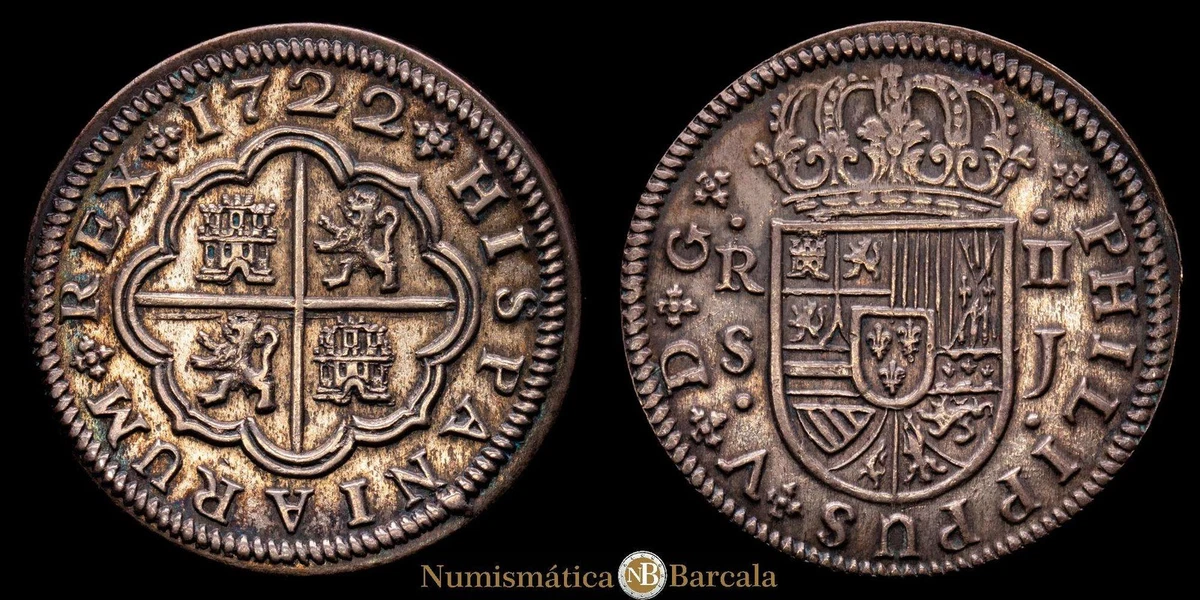 ベルタのモチーフ('83スペイン) 1722 Year Spanish Coins for sale | eBay