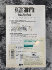 Software Toolworks Space Shuttle CD-ROM Quick Start Card IBM PC Compatibles MPC