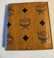 MCM Cognac Viestol Bifold Wallet holds Credit cards  coin purse