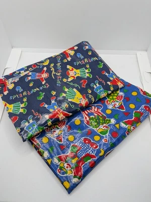 ⭐ 2x Vintage Kinder Kinder PVC Schürzen Clowns bunt Retro *Beschreibung lesen* - Bild 1 von 4