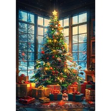 MEIYUDA Christmas Tree Diamond Painting Kits for Adults, 5D Window Tree Diamo...