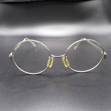 Vintage Style Round Oval Eyeglass Frames Silver Metal Korea 48-21-122 Unisex