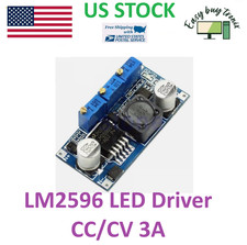 2Pcs LM2596 LED Driver CC/CV 3A Step-down Adjustable DC-DC Power Module