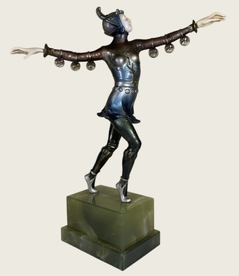 Art Deco Gerdago like Cold Painted Lady Sculpture c 1920