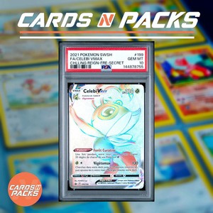 Carte Pokemon Celebi-VMAX 199/198 Holo Règne de Glace PSA 10 GEM MINT