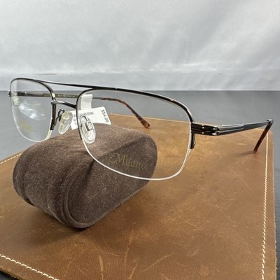 Via Milano Savio Tan Gunmetal Big Man Extend Fit Eyeglass 57-20-145 FRAMES ONLY)