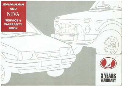 LADA NIVA 4x4 1.6 PETROL & SAMARA ORIG. 1995 WARRANTY & SERVICE RECORD HANDBOOK