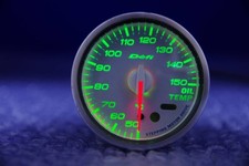 Rare Defi-link Meter 60mm Oil Temp Gauge White Face Green Led Tested Jdm