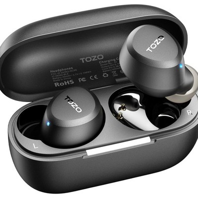 In-Ear Kabellose Bluetooth Kopfhörer mit 2 Mikrofonen 32 Std  Schwarz