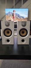 Bowers & Wilkins B&W 686 S2 Bookshelf Speakers Pair White Excellent Condition