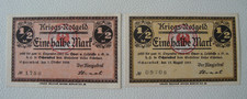 SCHARMBECK Kriegs-Notgeld 2x 1/2 Mark 1918 Spar- u. Leihkasse e.G.m.b.H. (2891)