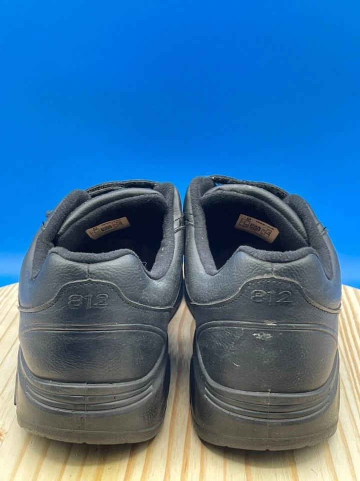 New Balance 812 Zapatos Atléticos Para Hombre Talla 13 Cuero Negro Gancho y Lazo MW812VK Foto 3 de 4