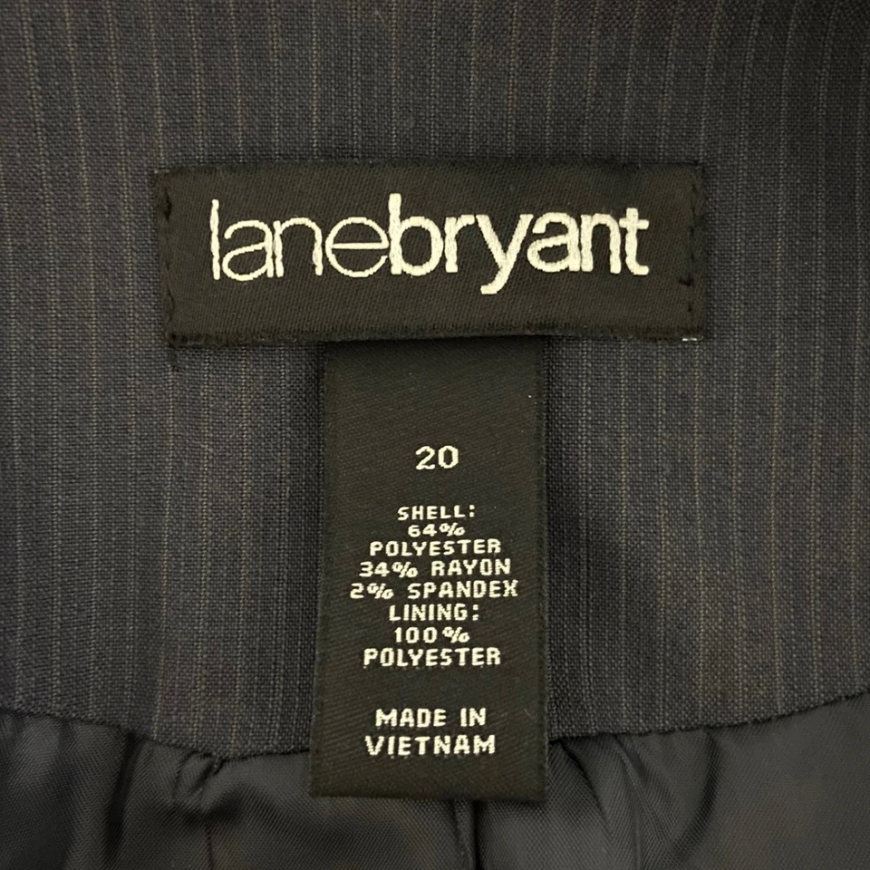 Jaqueta Lane Bryant Blazer Listra de Giz Azul Marinho Negócios Carreira Profissional 20 - Imagem 4 de 4