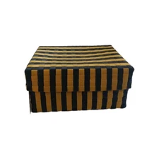 Hay Maxim Stripe Box s Yellow and Black Sewing Box and Storage Sewing Supply Box