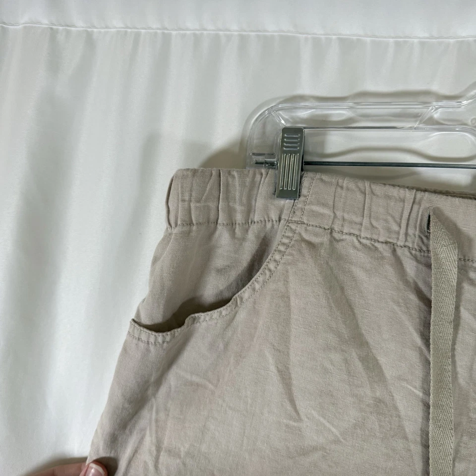 Шорты мужские Columbia из льняной смеси большие бежевые на шнурке 9 дюймов Insem легкие - Изображение 3 из 4