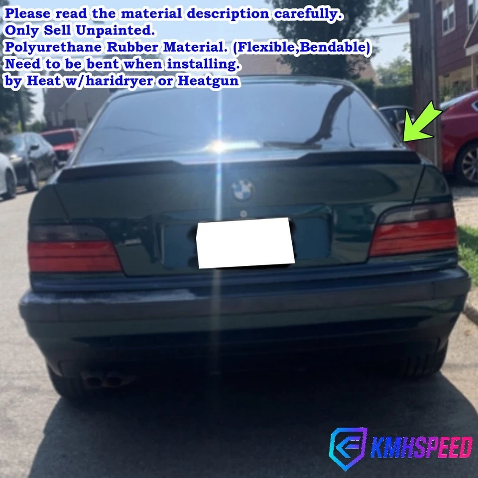 Stock 284VC Rear Trunk Spoiler Wing Fits 1991~1998 BMW 3-series E36 Convertible - Imagem 2 de 4