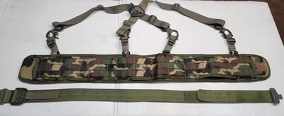 HSGI BATTLE BELT, Cobra Rigger Belt, Sure-grip Padded Belt, Suspenders Woodland
