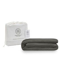 Threadmill Dark Grey Cotton Duvet Cover King Size, Breathable Comforter Cover...