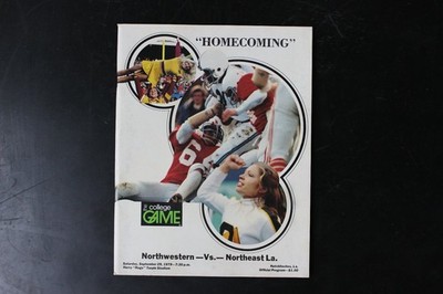 HOMECOMING Northwestern Vs. Northeast La. Football Program 1979 College Game