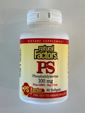 Natural Factors Phosphatidylserine 100 mg, 60 Softgels. 11/25