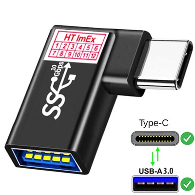 USB-C Adapter gewinkelt Type-C USB 3.2 Gen1 90° Winkel USB-C - USB-A Super Speed