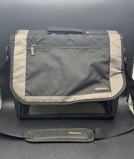 Targus TCG200 Laptop Messenger Bag Black Gray Padded Computer Shoulder Case