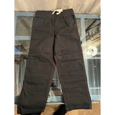 Wonder Nation Black Pull On Pants Reinforced Knees Kids Size 6