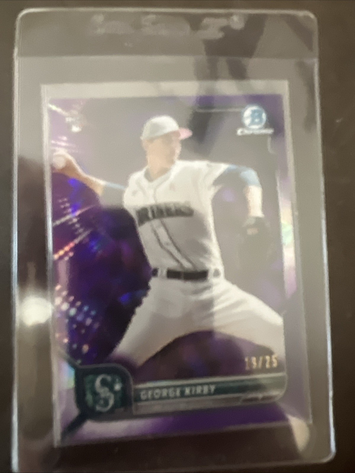2022 Bowman Chrome Sapphire Edition George Kirby #34 Purple Refractor 17/25 RC