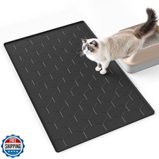 Large Silicone Cat Litter Mat: Easy to Clean Kitty Scratch Pad Soft and Water