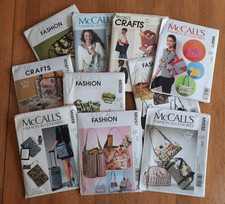 Lot of 10 Purse Bag Tote Sewing Patterns UNCU...