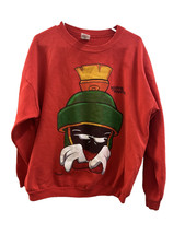 Vintage 1990s Looney Tunes Marvin the Martian Sweatshirt Mens 2XL Made In USA