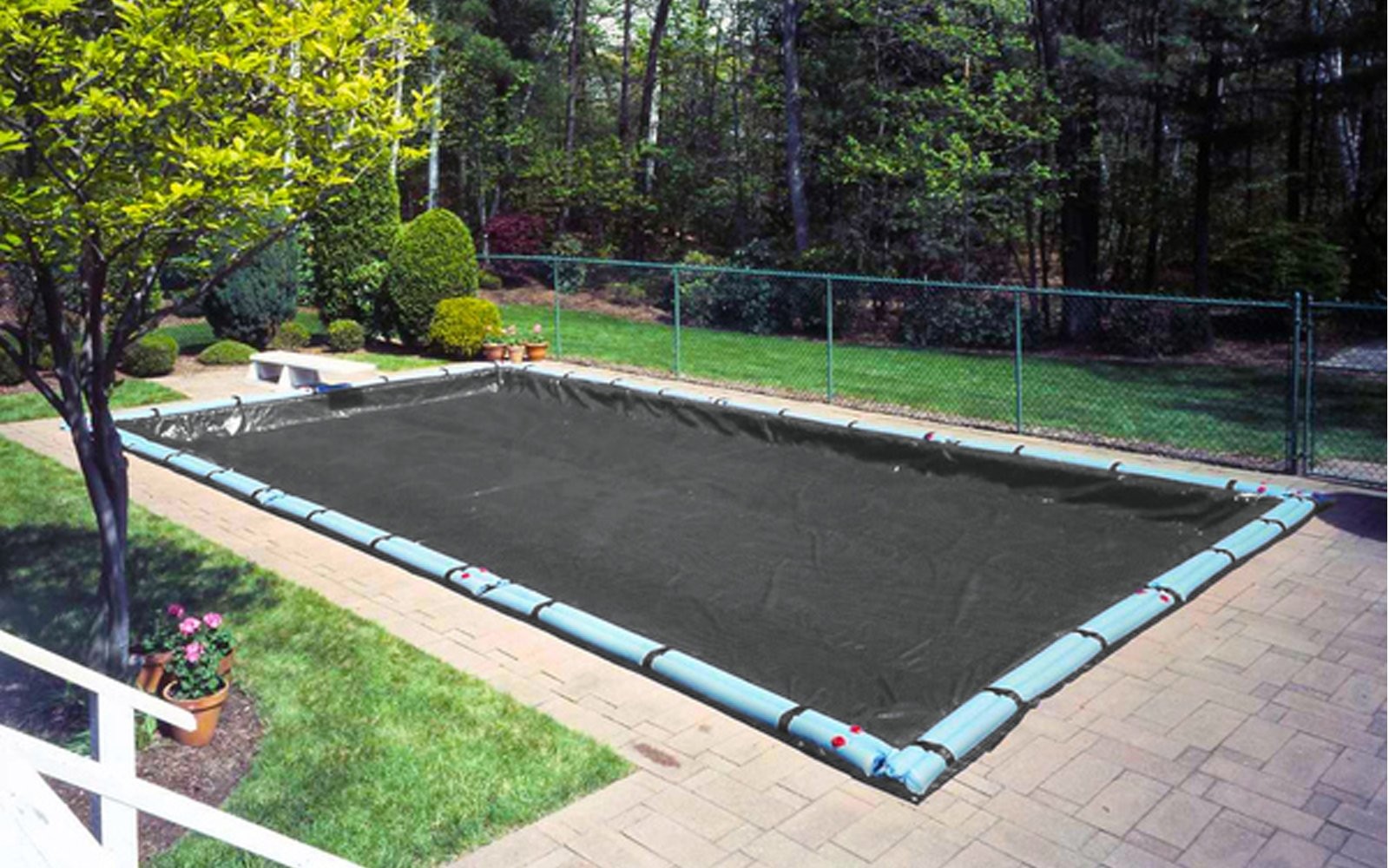 Swimline Fine Mesh Rectangle Winter Pool Cover Silver Reflective Polyethylene 22290₽