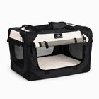 PetLuv Premium Pet Carrier Cat Dog Travel Crate Medium 20x13x13 Black