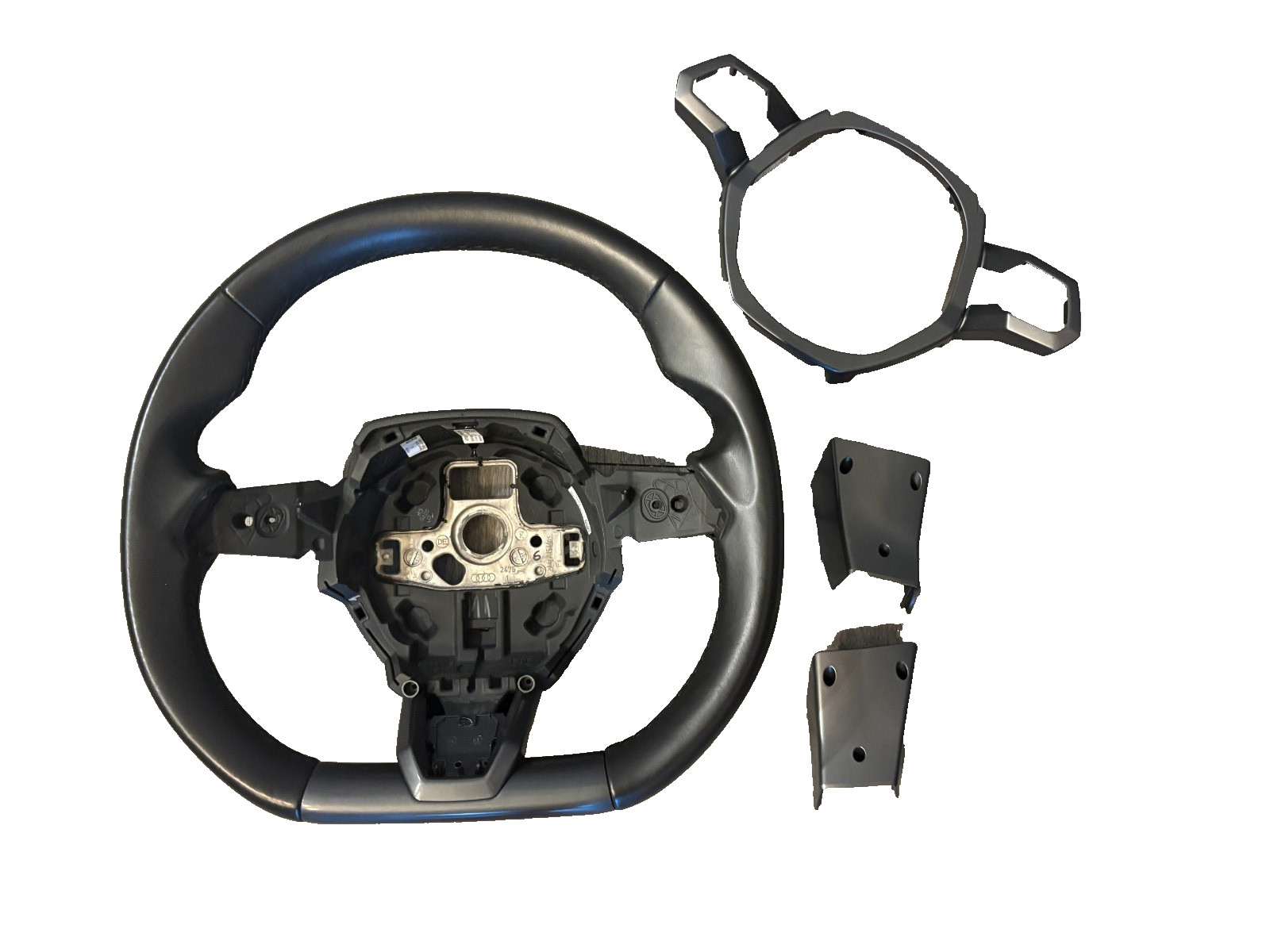 Lamborghini Huracan Front Black Leather Steering Wheel Assembly 2015 - 2019 OEM