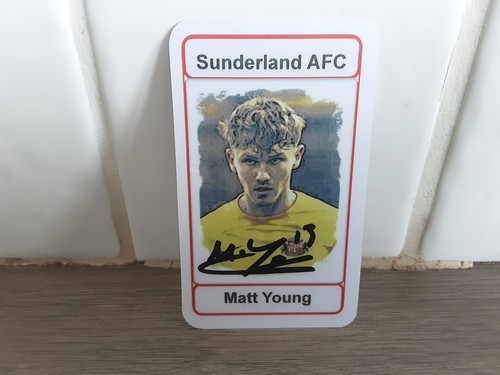 SUNDERLAND - MATTY YOUNG handsignierte Fußball Sammelkarte